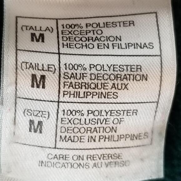 Disney Winnie the Pooh Sweatshirt Womens Medium Green Fleece Crewneck Skating - Picture 13 of 13